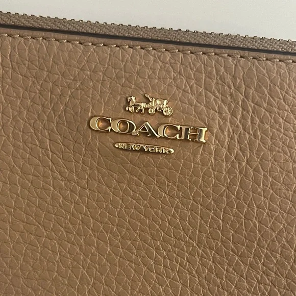 Coach coin purse  wristlet wallet cream tan - Picture 3 of 8